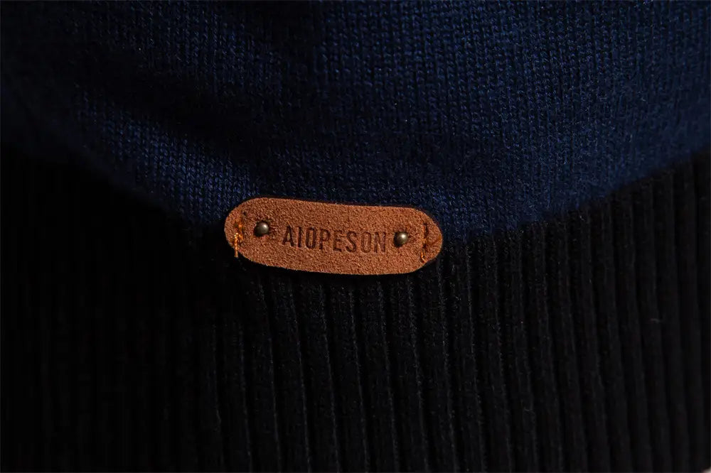 Men’s Long Sleeve Polo Collar Sweater Slim Lapel