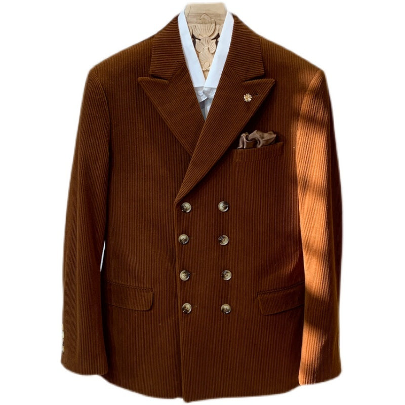 A Man With a Suit Jacket Looks British in Korean Fashion - Only coat / L