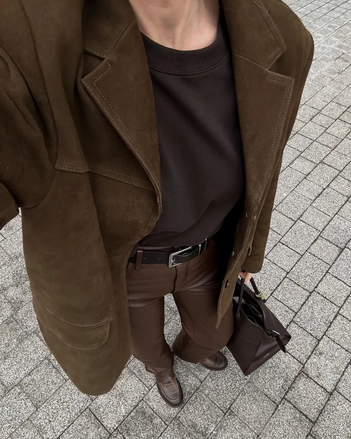Brushed Velvet Retro Lapels Loose Suede Jacket