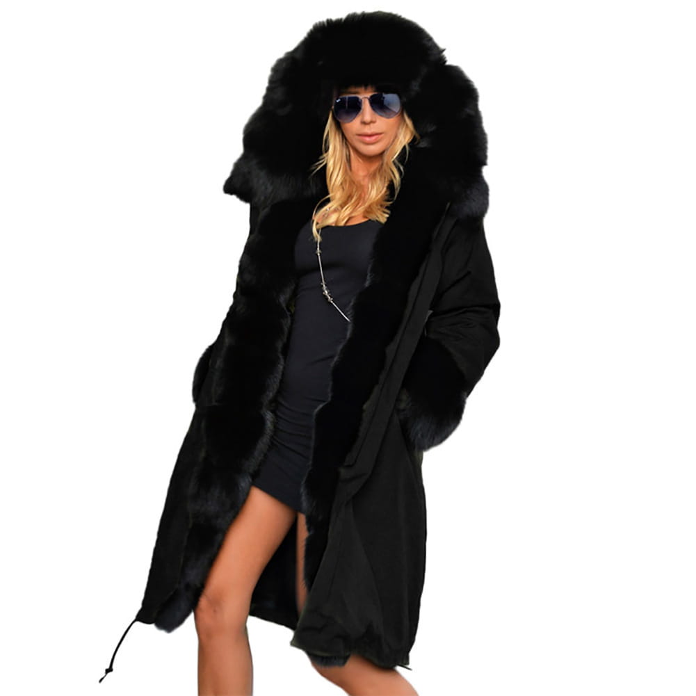 Cotton-padded Jacket Fur Collar Coat Hooded