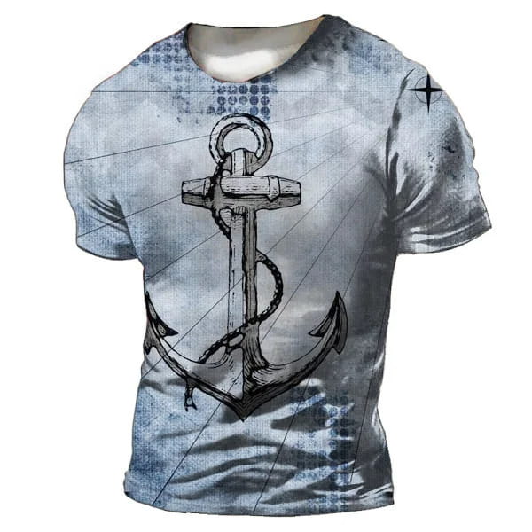 Men’s Casual Loose Short Sleeves T-shirt Round Neck