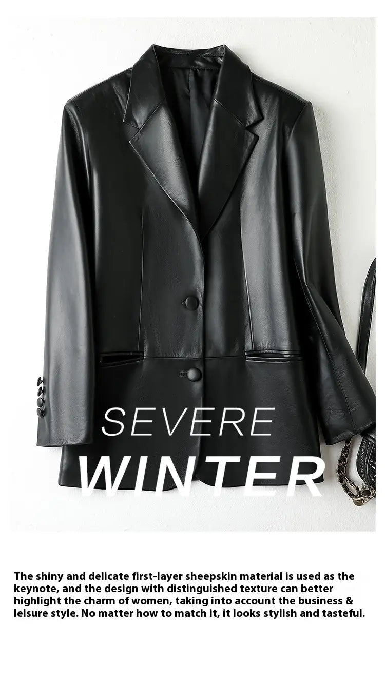 Female Suit Coat New Fashion Sheepskin