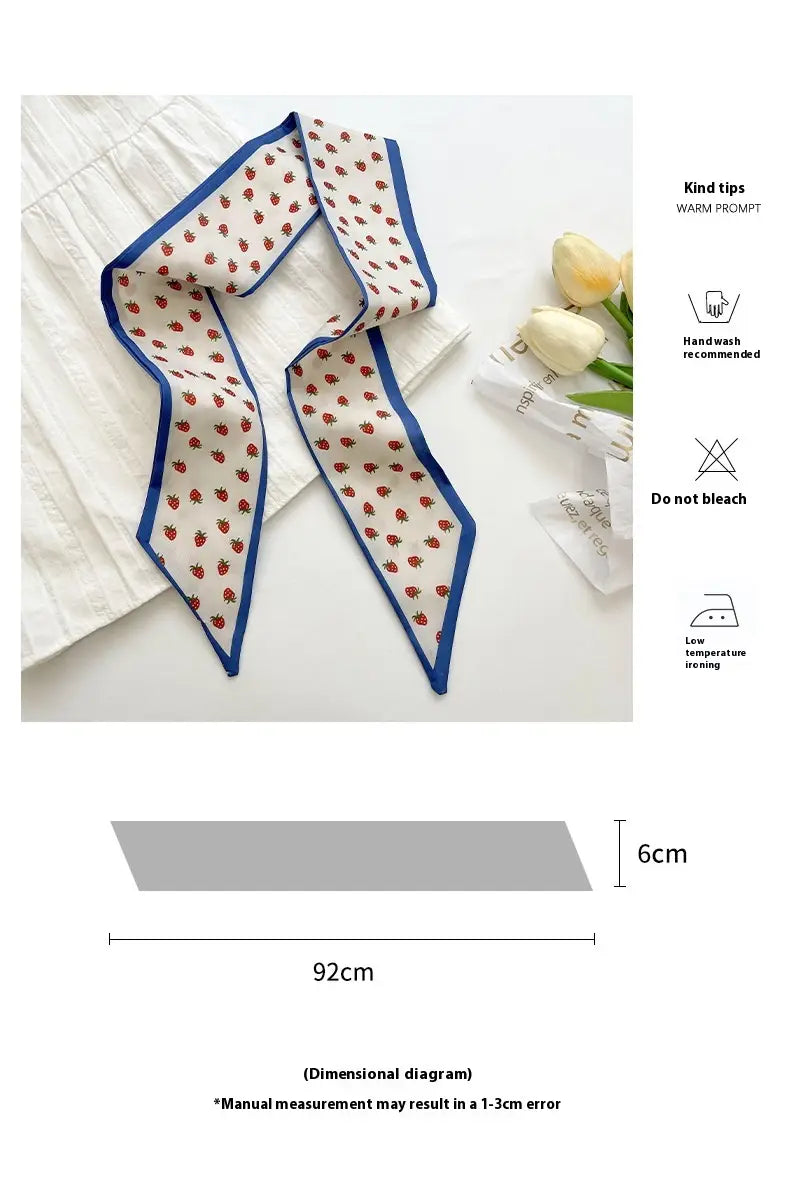 Silk Scarf Women’s Long Ribbon Fresh Decoration Hair Rope