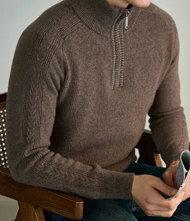 Wool Sweater Men’s Business Leisure Warm Sweater