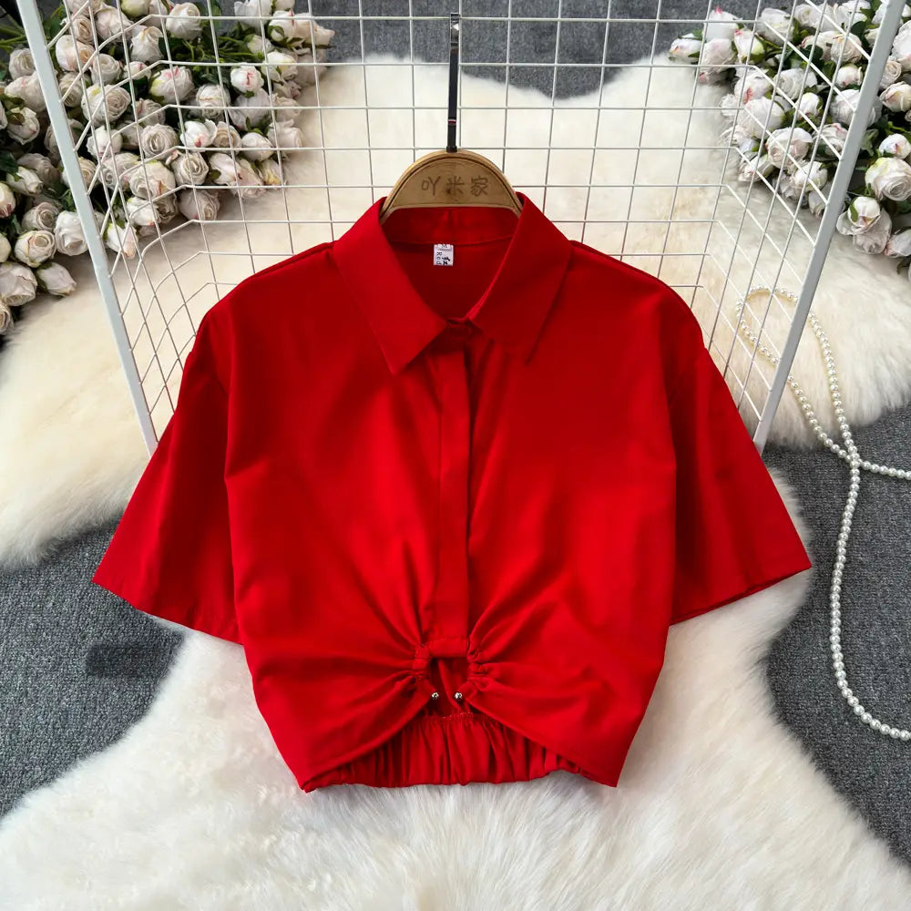 Summer French Minority Design Blouse Shirt For Women