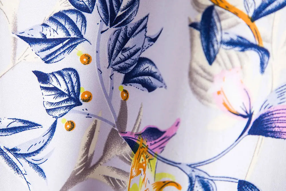 Men’s Short-sleeved Casual Holiday Floral Shirt