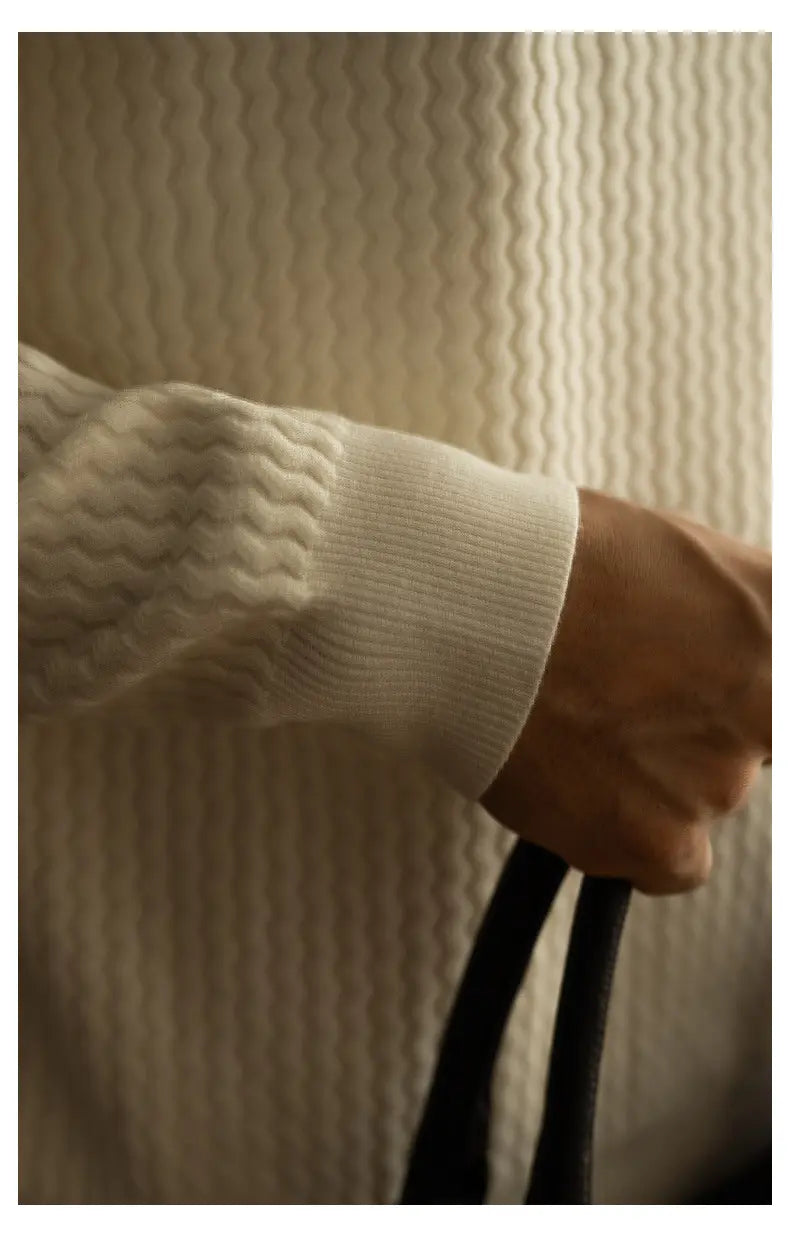 Turtleneck Zipper Sweater Men’s Coat Thick Long Sleeve