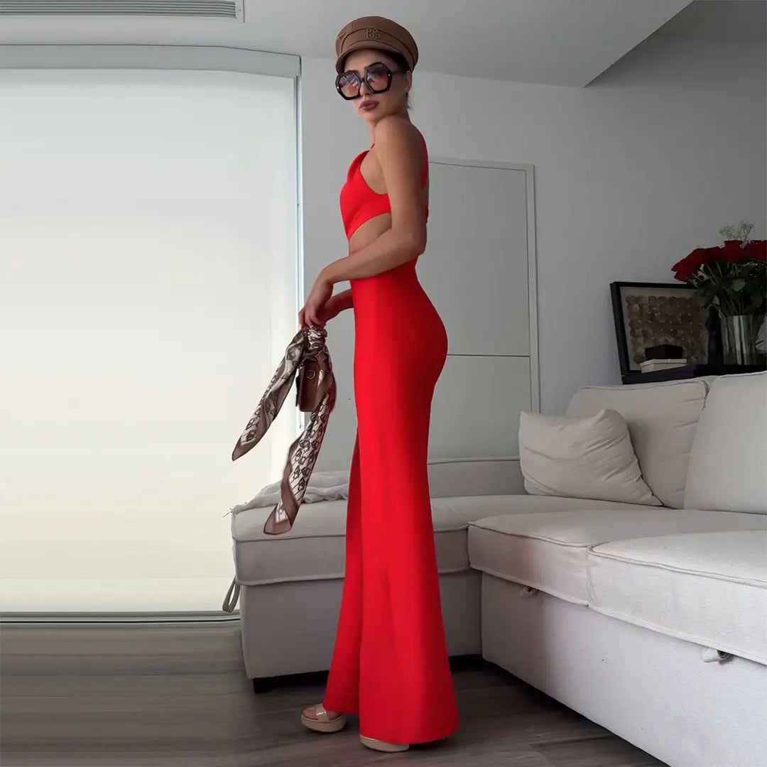 Banquet Party Bandage Jumpsuit Women’s High-grade Halter