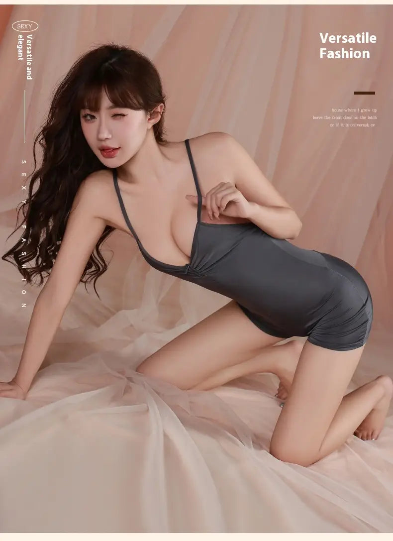 New Tight Low-cut Suspender Jumpsuit