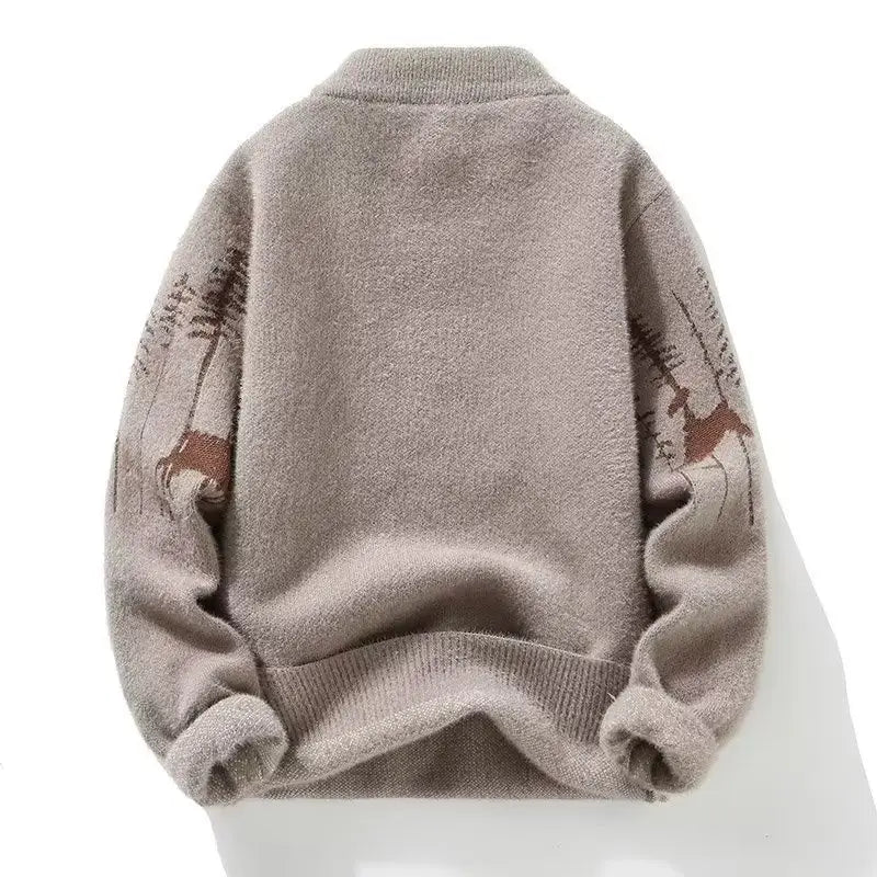 Autumn And Winter Half Turtleneck Sweater Men’s Korean Style