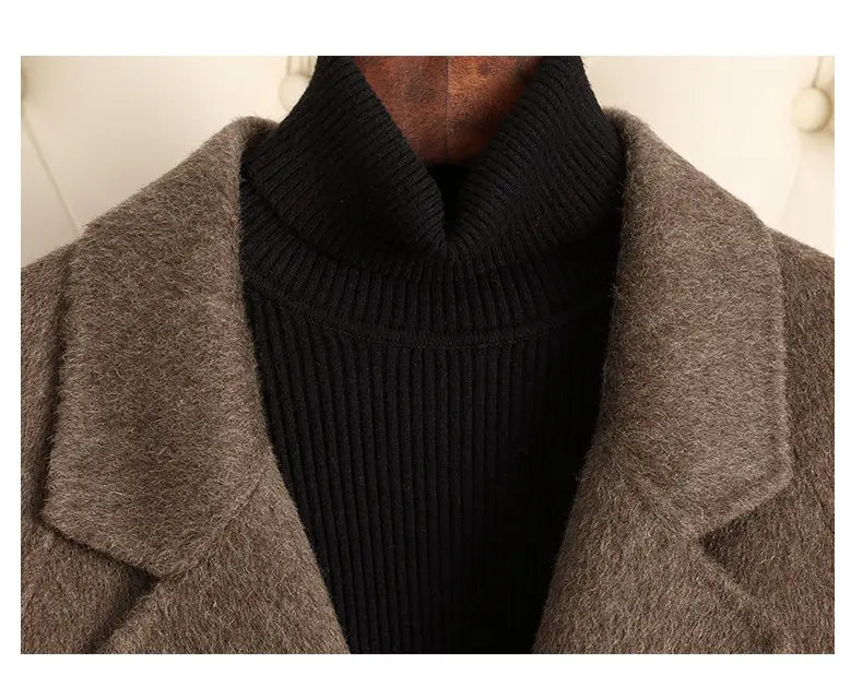 Double-sided Wool Overcoat Women’s Mid-length Woolen Coat