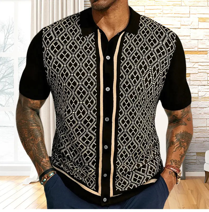 European And American Style Men’s Casual Jacquard Sweater