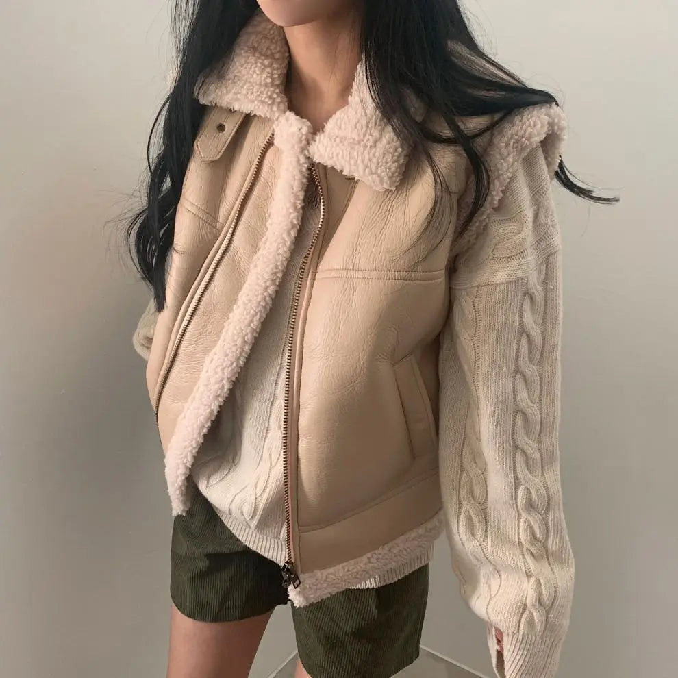 All-match Zipper Vest Jacket Coat For Women
