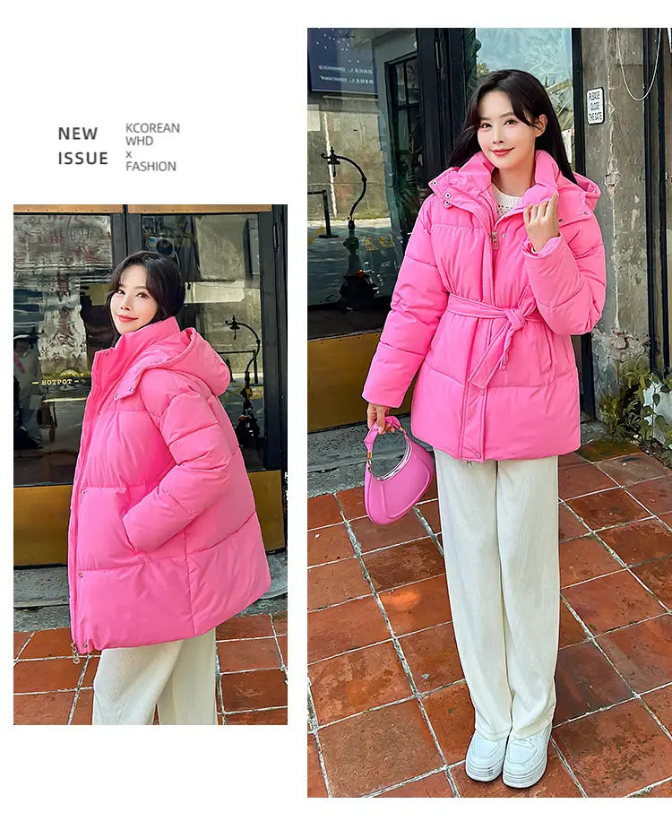 Women’s Mid-length Thickened Minority Fashion Temperament Cotton-padded Jacket