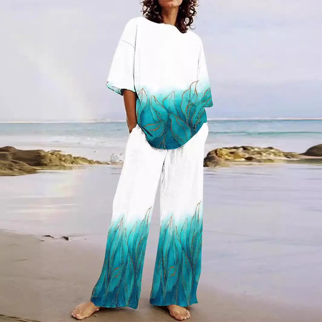 Fashion Personalized Women’s 3D Printed Short Sleeve Suit