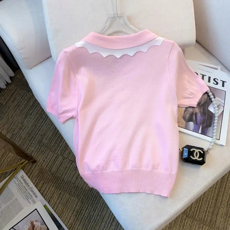 Women’s Design Short Sleeve Bow T-shirt