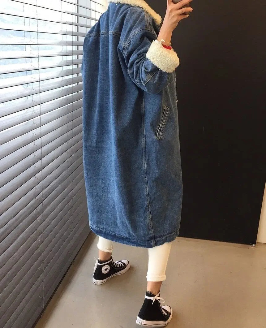 Thickened Straight Versatile Plus Size Cotton Jacket