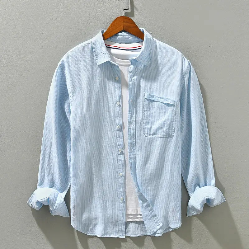 Thin Striped Simple Shirt Comfortable