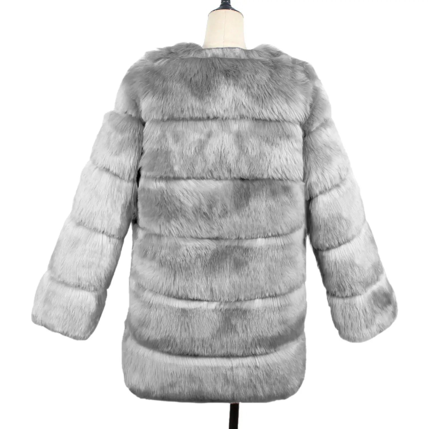 Women’s Imitation Fur Coat Top Long-cut Coat Trench Coat