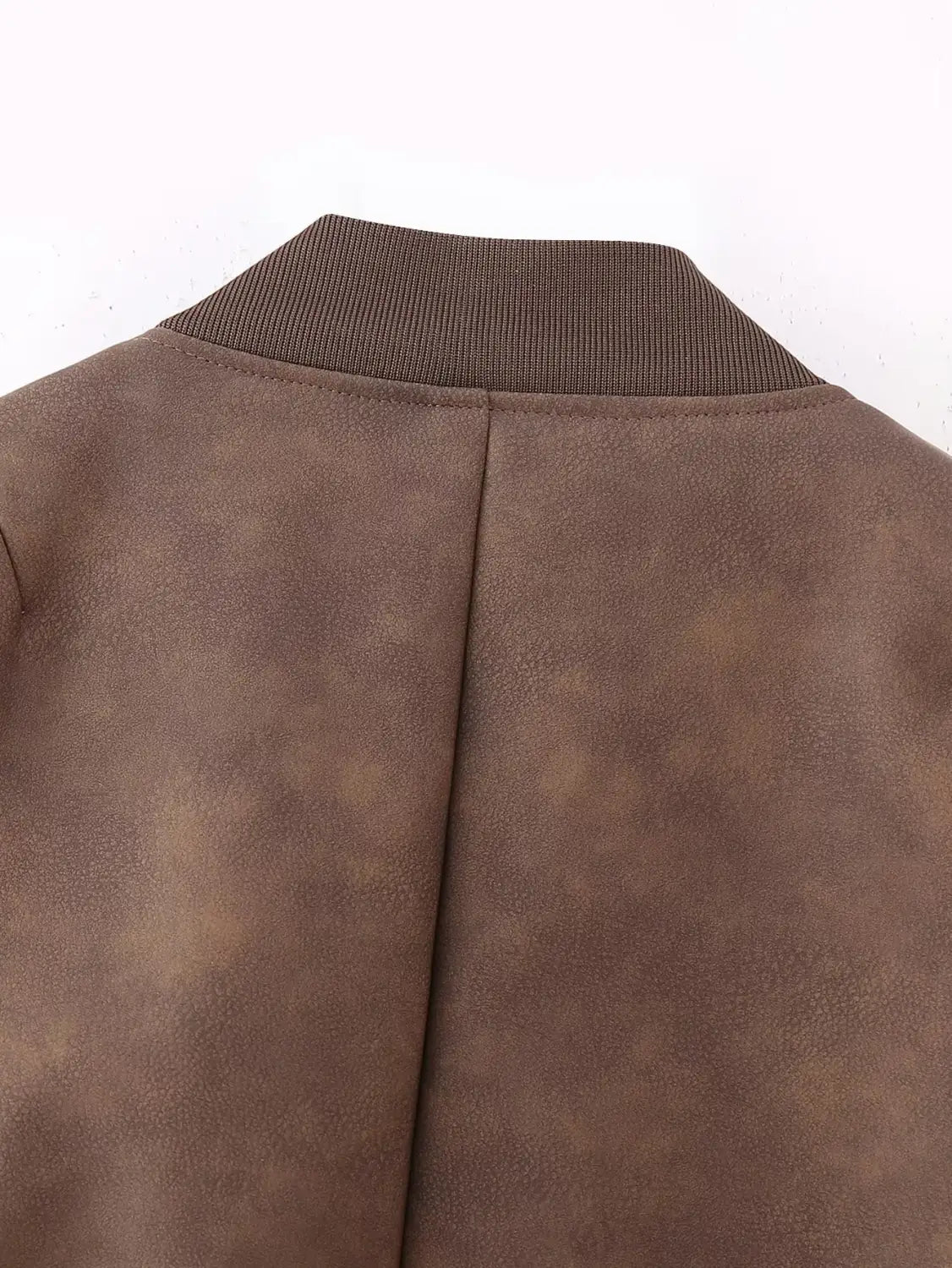 European And American Street Fashion Casual Artificial Leather Jacket Coat