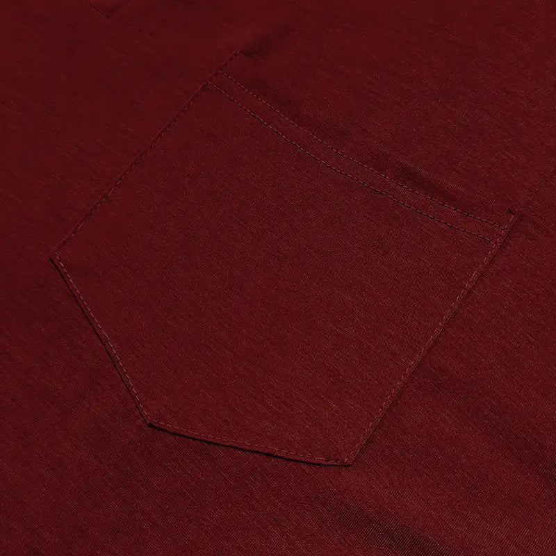 Men’s Spring And Autumn Henley Shirt Long Sleeve