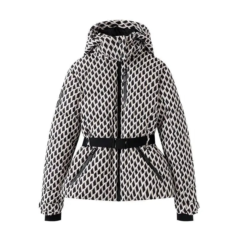 Women’s Waist Slimming With Belt Cotton-padded Jacket