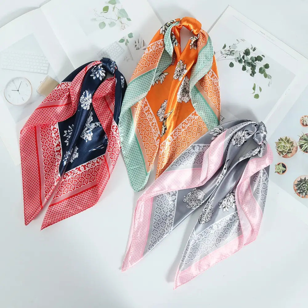 Square Towel Satin Business Work Clothes Small Scarf