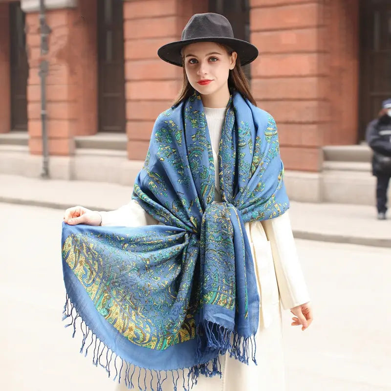 Wool Cape Thick Spring And Autumn Oversized Shawl