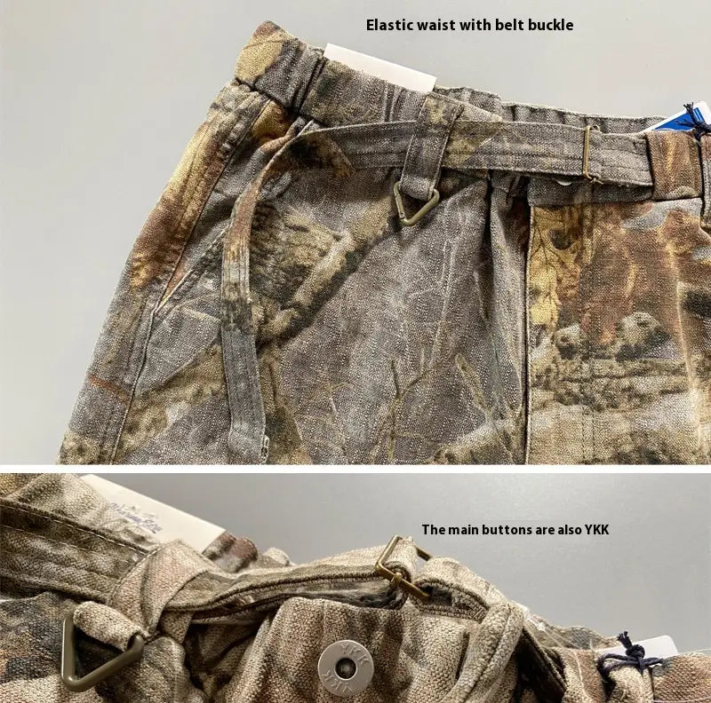 Heavy Dead Wood Branch Camouflage Shorts Men’s Maple Leaf Shorts