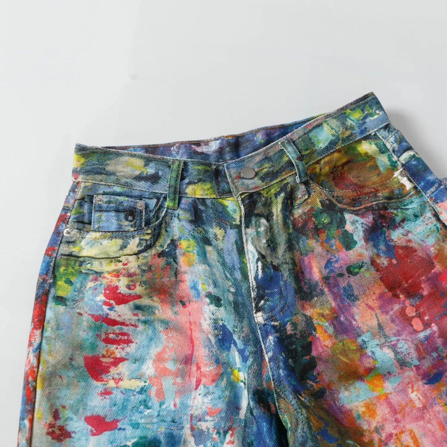 Spring New Retro Heavy Industry Loose Design Jeans