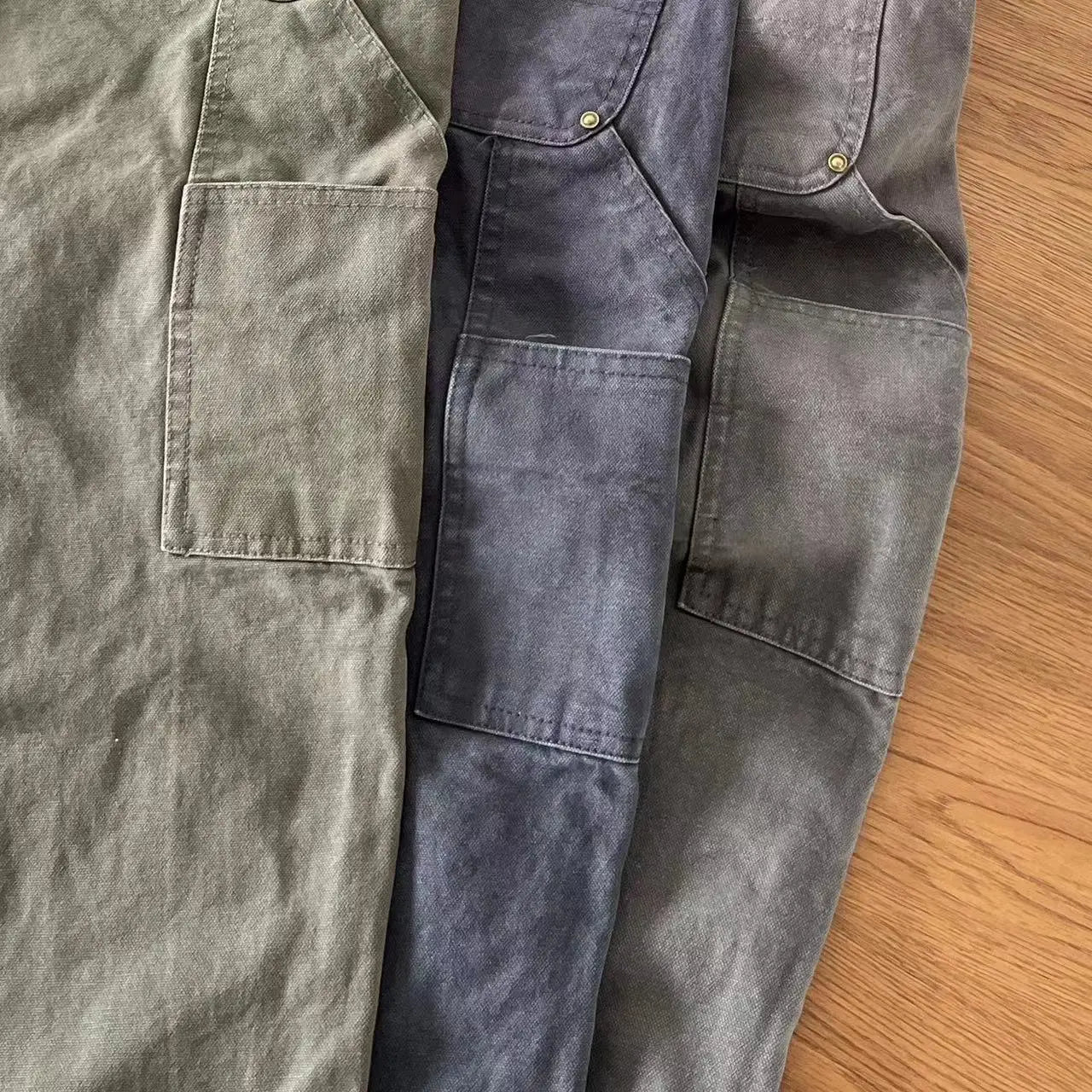 American Casual Heavy Multi-functional Logging Pants Cargo Canvas
