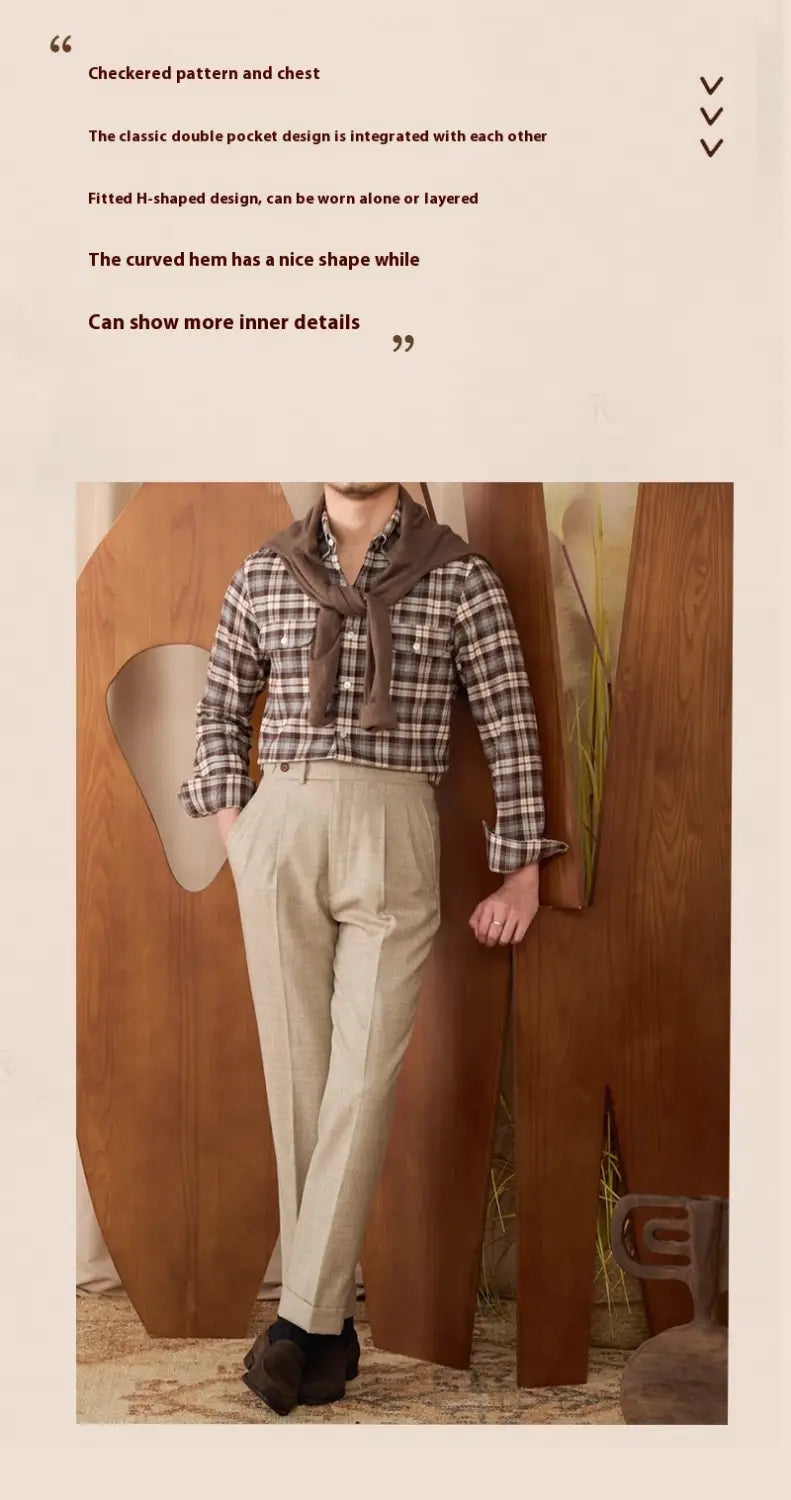 Retro Long Sleeved Shirt For Men