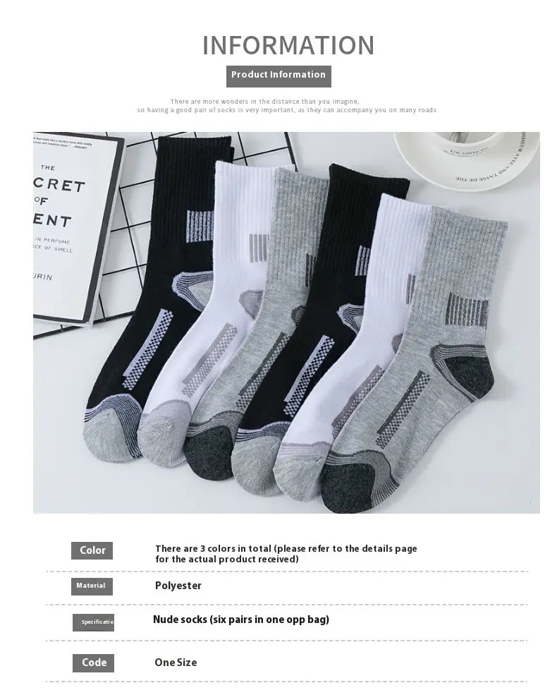 Stripe Sports Long Socks Sweat-absorbent Comfortable And Breathable