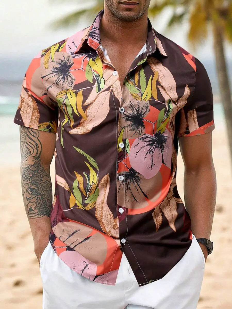 Men’s Shirt 3D Printing Stitching Cartoon