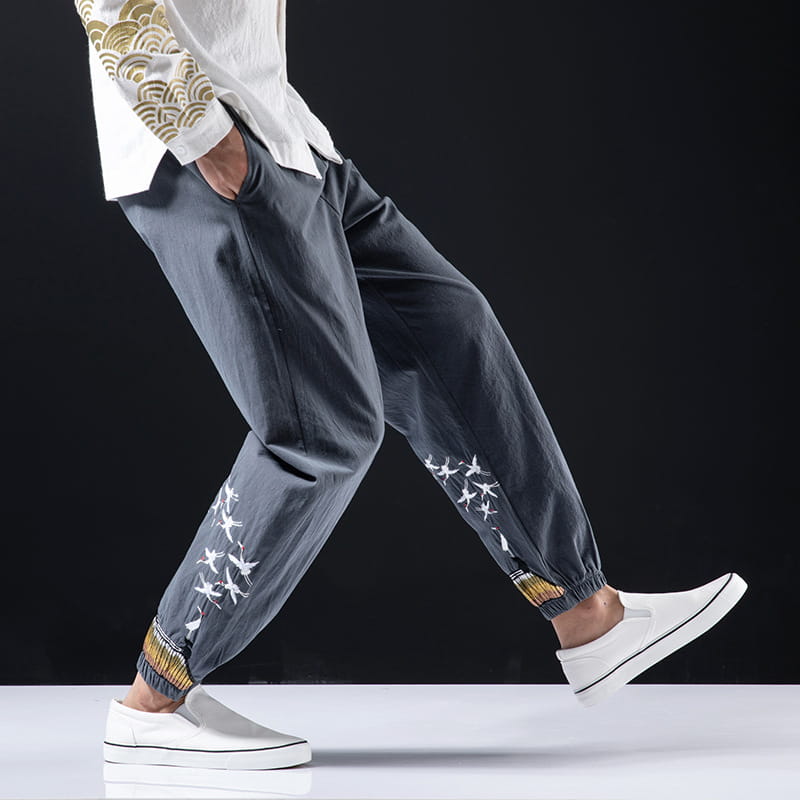 Chinese style men’s plus size casual pants