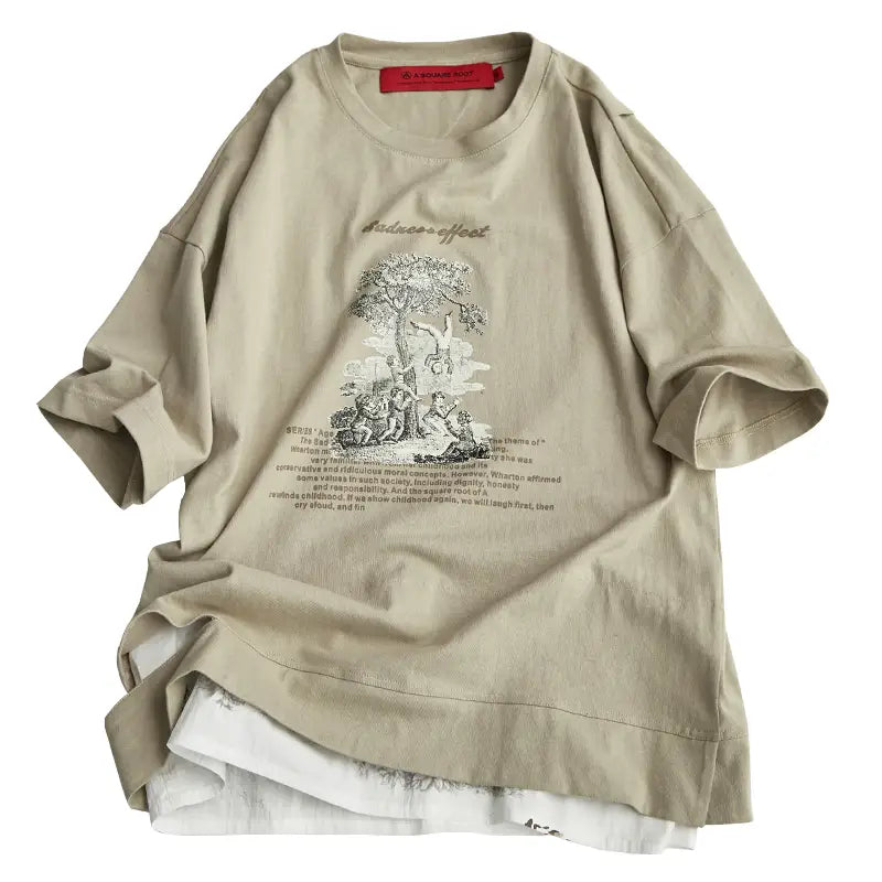 Man Yinshan Tide brand loose T-shirt