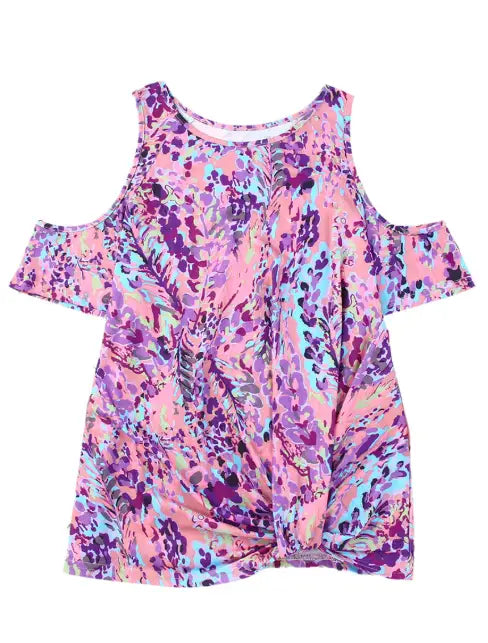 Twisted Printed Short Sleeve Summer Thin Personalized