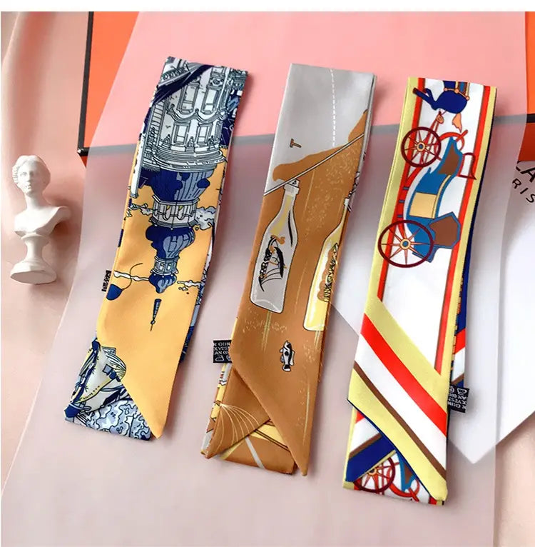 Ribbon Thin Narrow Bag Handle Scarves Decoration