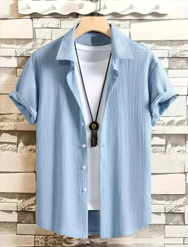 Holiday Leisure Wrinkle Men’s Short Sleeve Shirt
