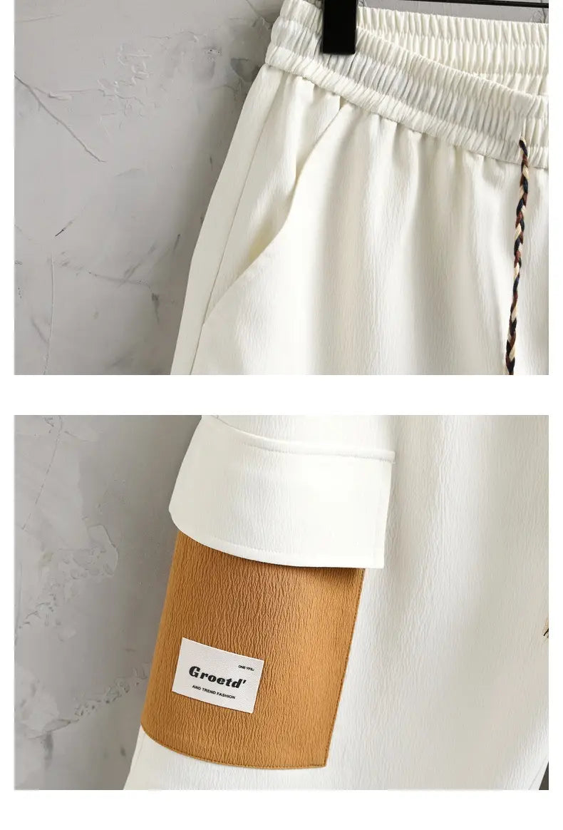 New Chinese Style National Style Suit Men’s Summer Short Sleeve Shirt Shorts Wear A Set Of Casual Sports Clothes