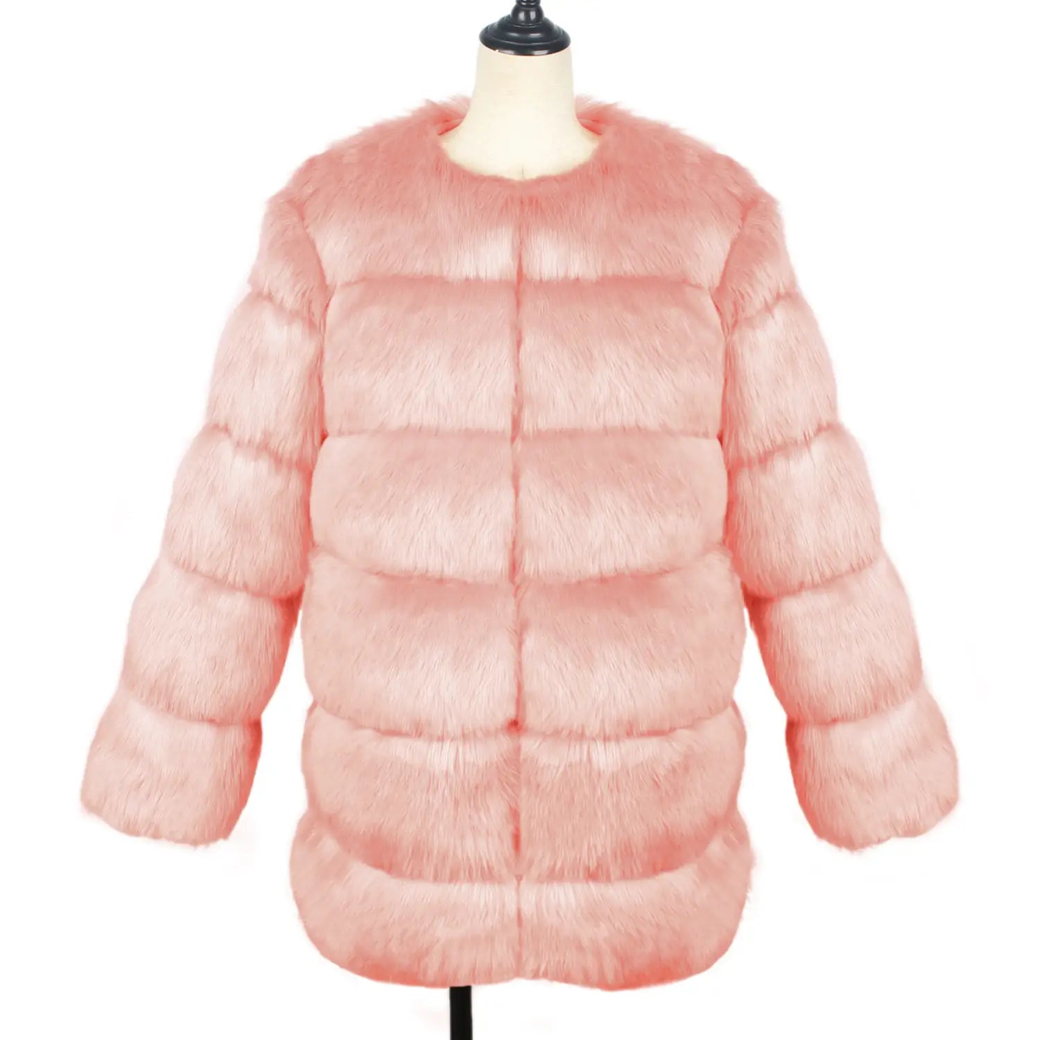 Women’s Imitation Fur Coat Top Long-cut Coat Trench Coat