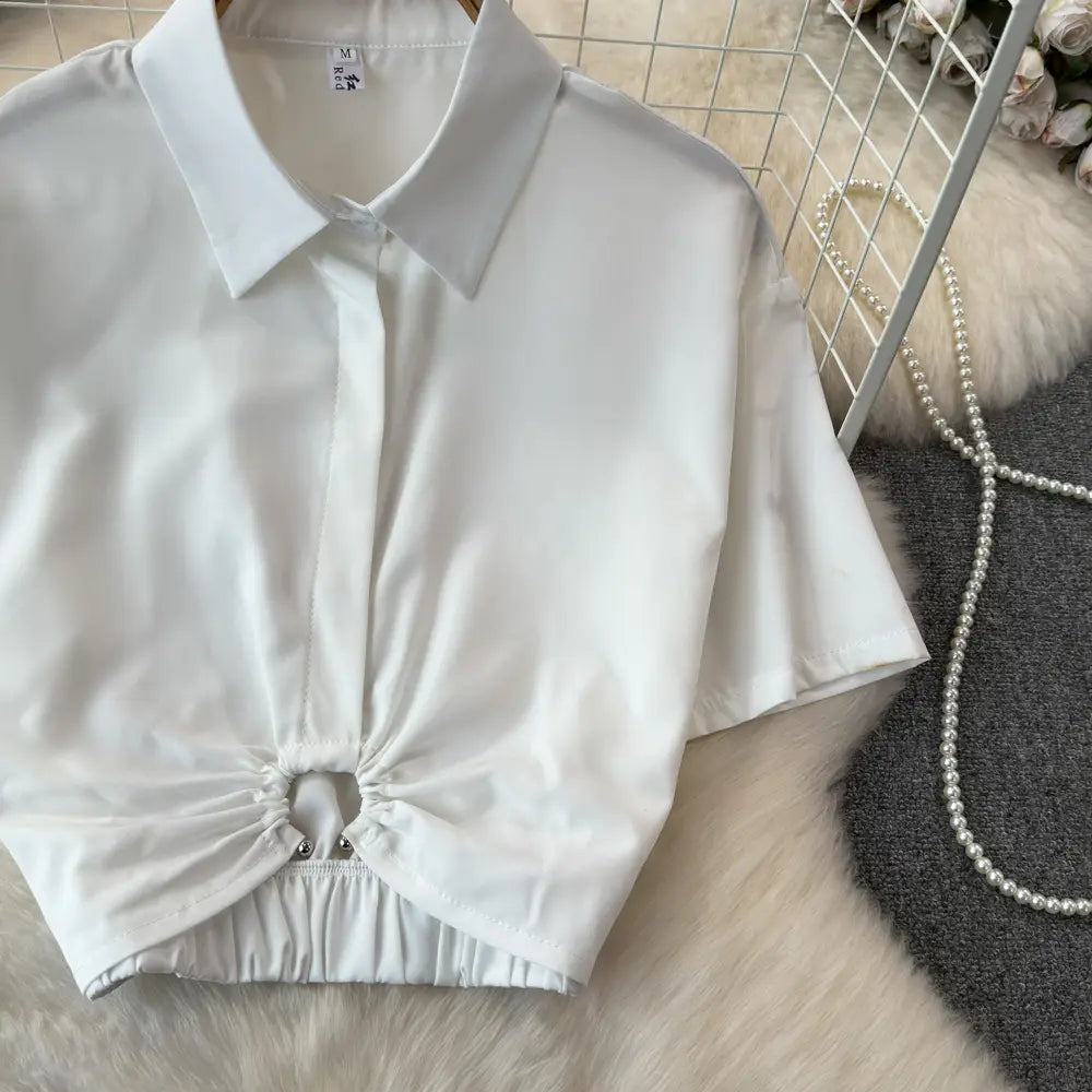 Summer French Minority Design Blouse Shirt For Women