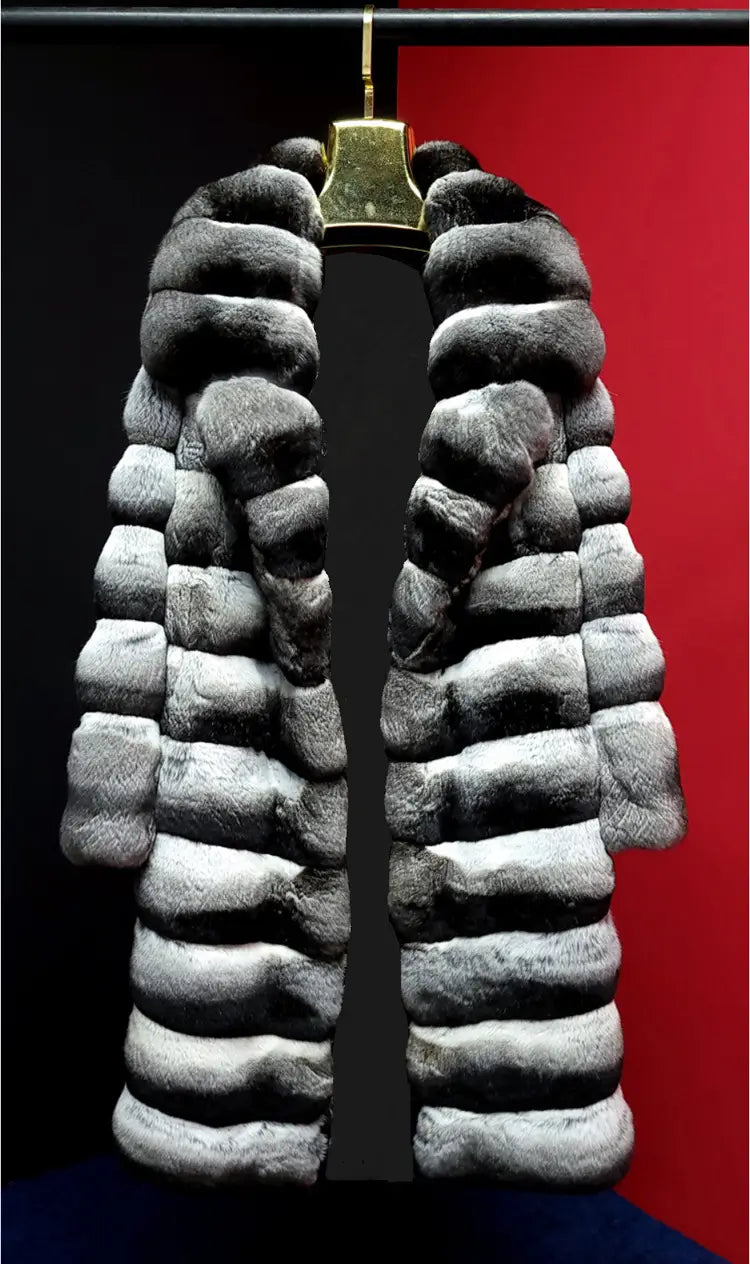 Fur Coat Artificial Mink Hair Marten Overcoats Mid-length