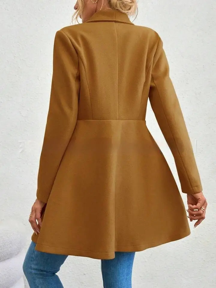 Women’s Coat Slim Fit Long Fashion Lapel