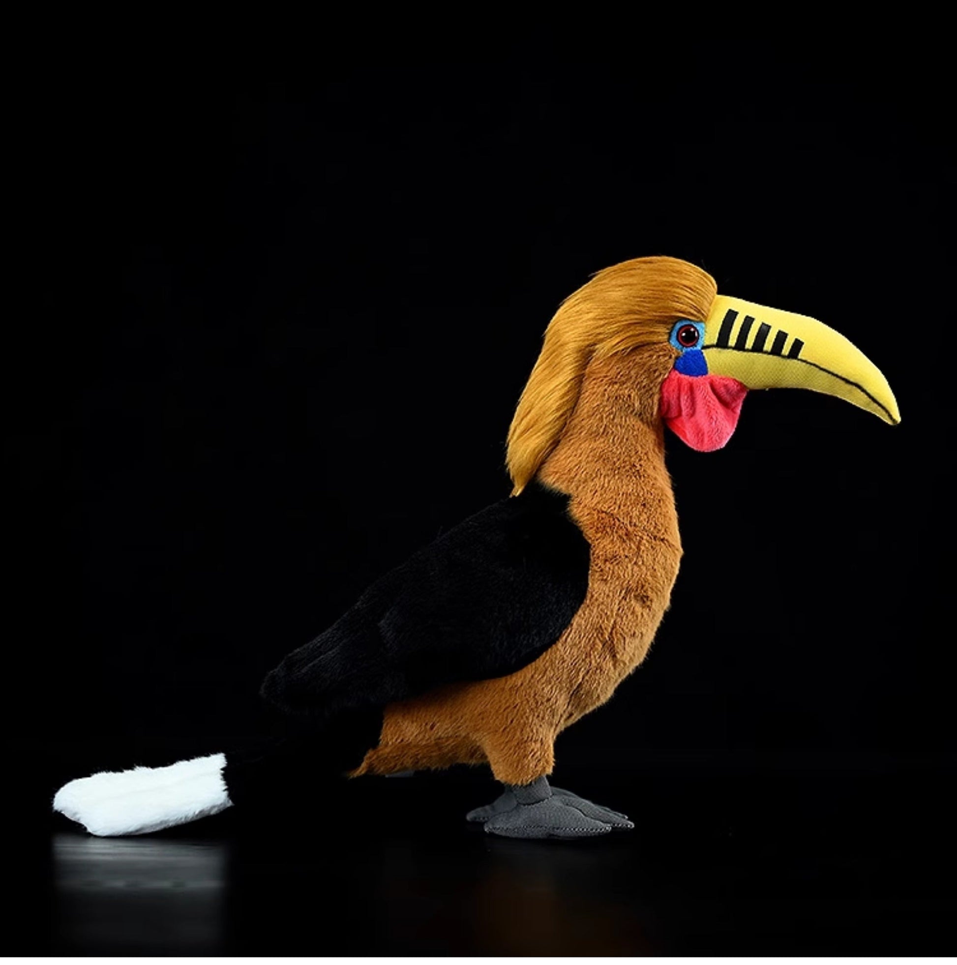 Brown-necked Hornbill Doll Without A Helmet - Brown / 30cm