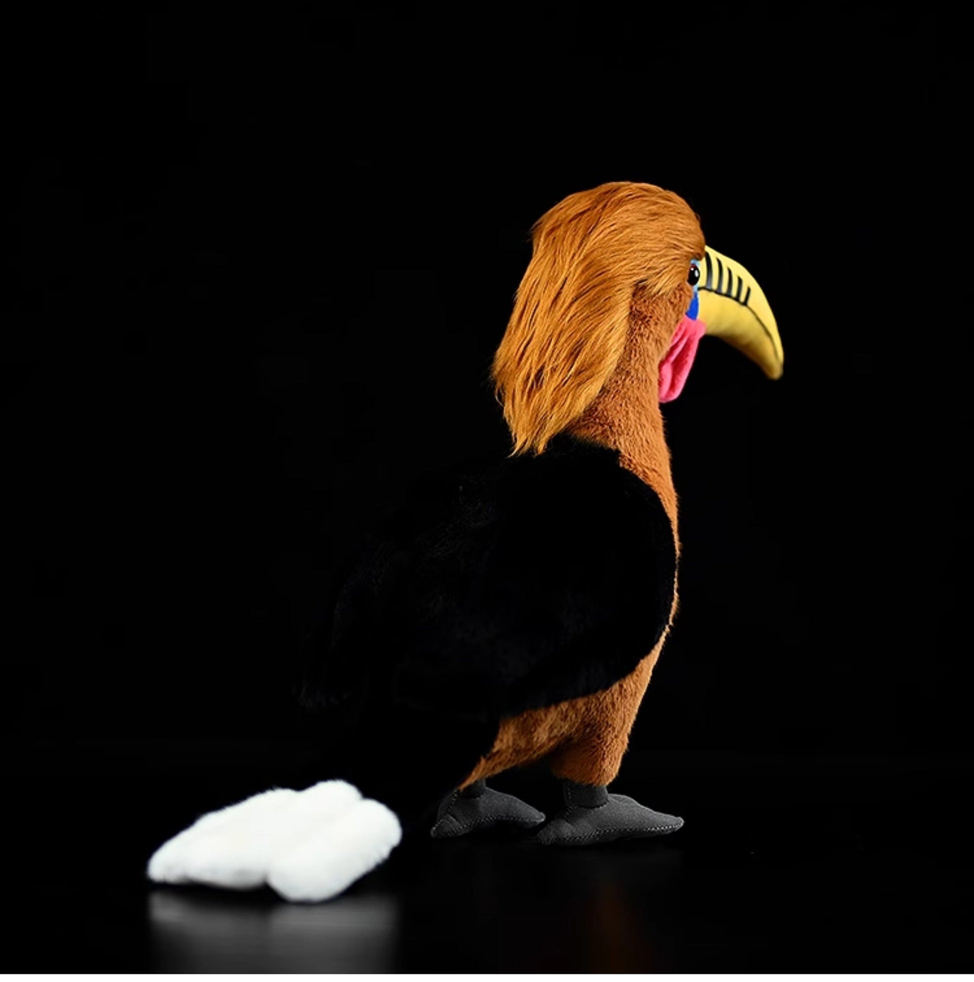 Brown-necked Hornbill Doll Without A Helmet - Brown / 30cm