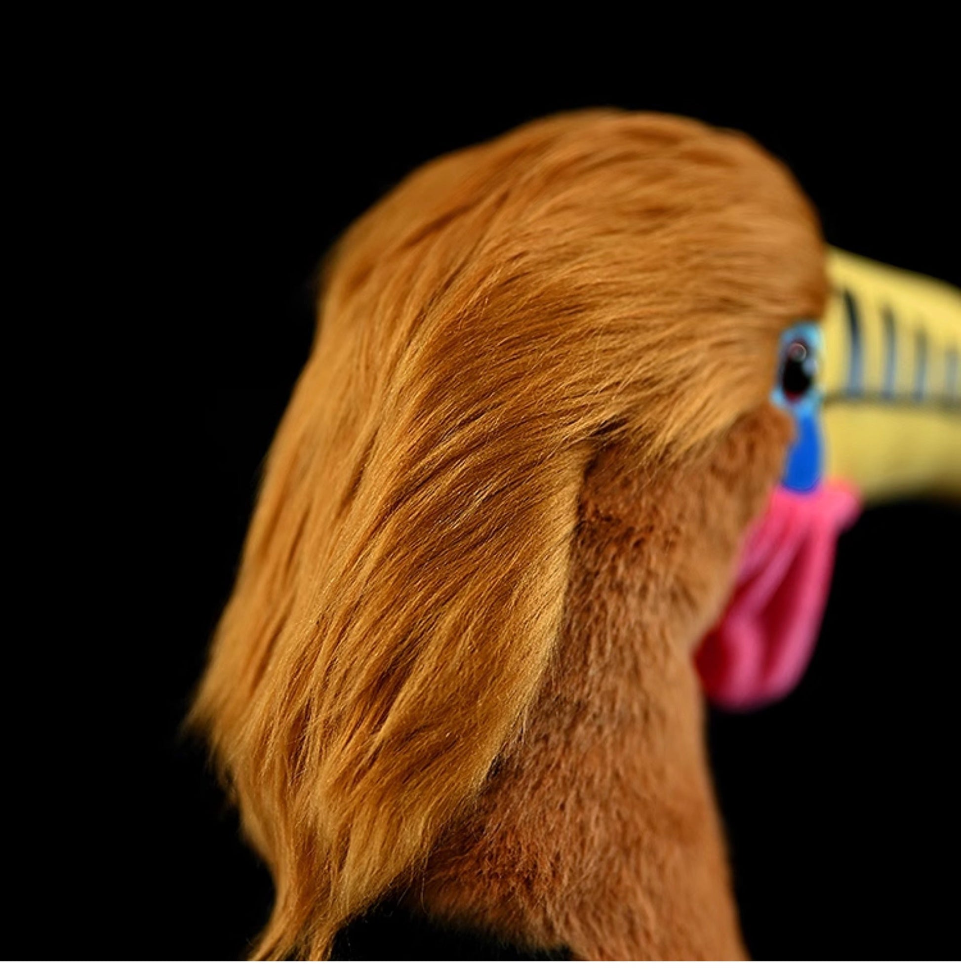 Brown-necked Hornbill Doll Without A Helmet - Brown / 30cm