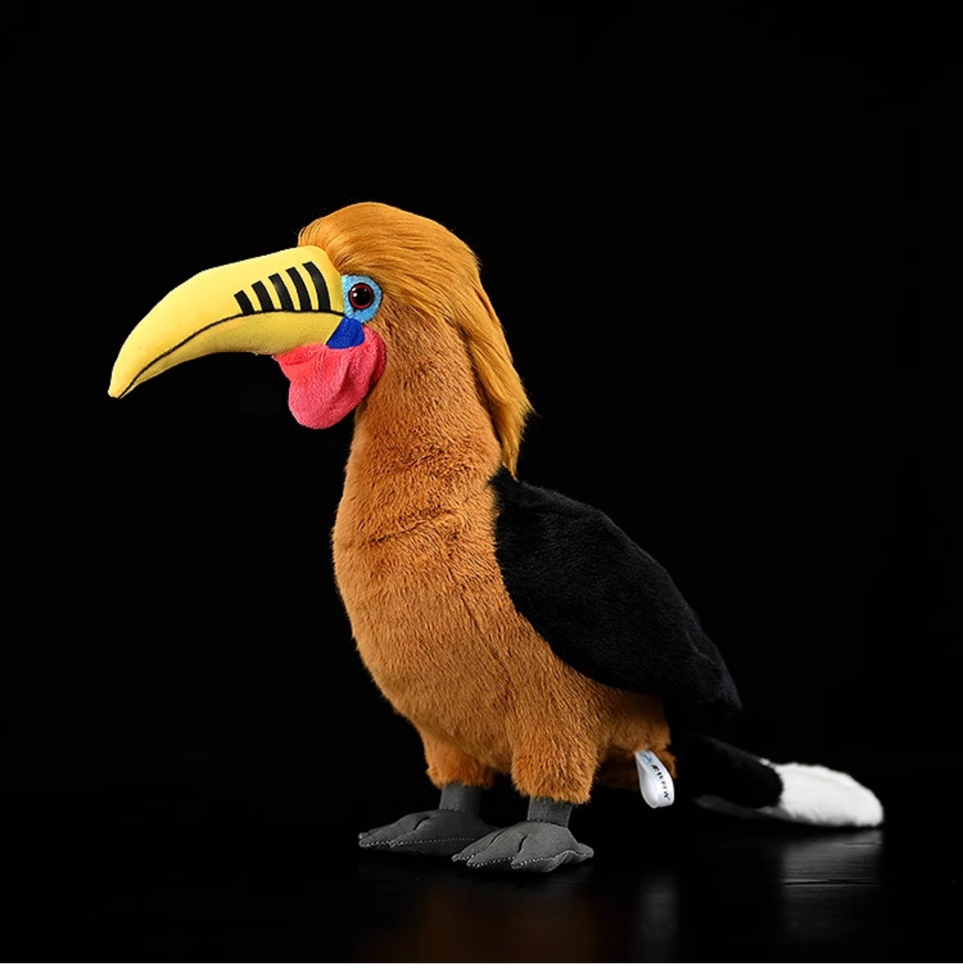 Brown-necked Hornbill Doll Without A Helmet - Brown / 30cm
