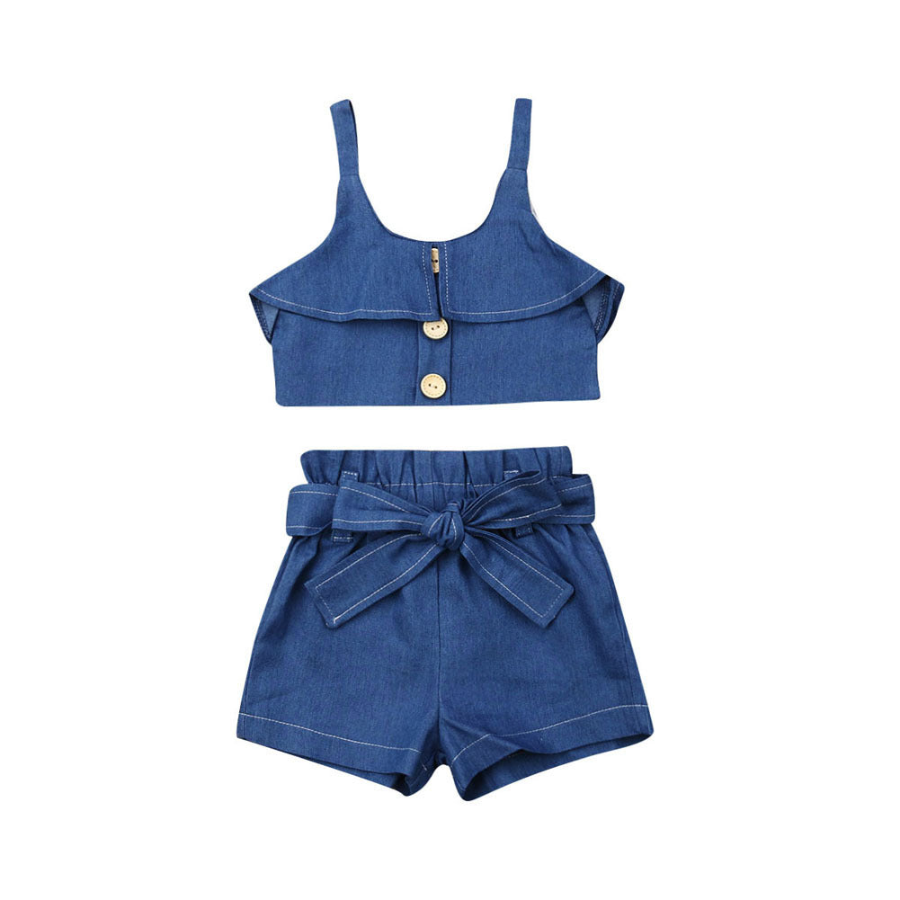 Children’s clothing girls suspender skirt - Pants / 80cm