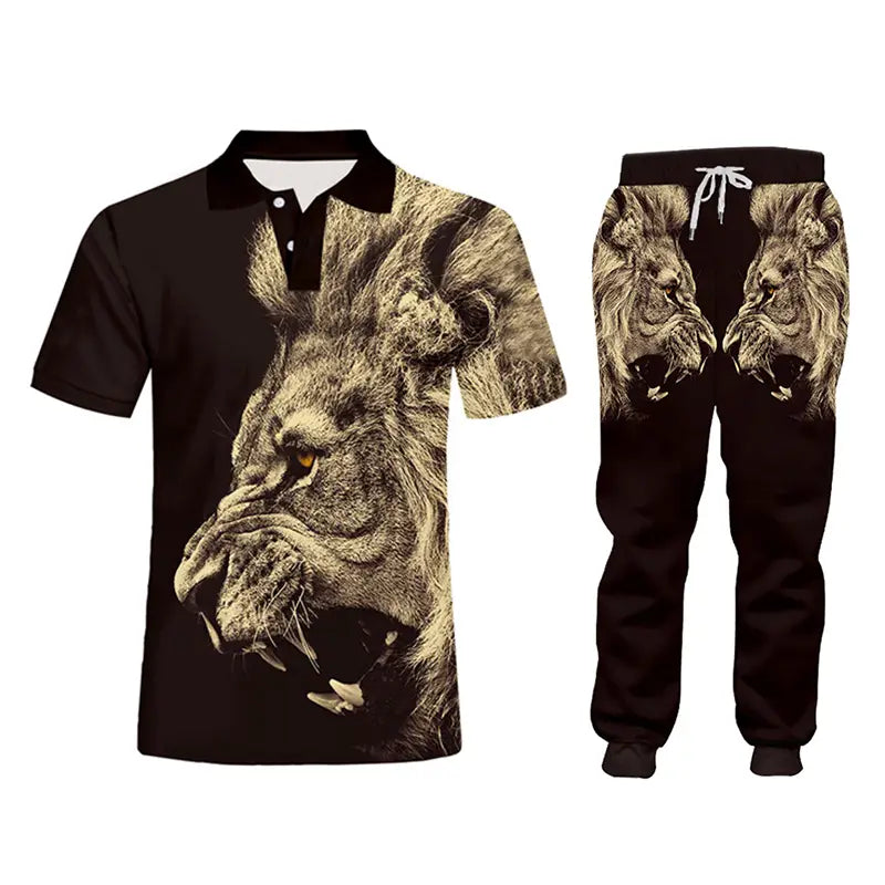 Casual Men’s Tracksuit Hoodie Pants D Printing